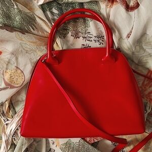 RED Leather Purse Handbag New Stunning😍 Shoulder Bag, Doctor Satchel